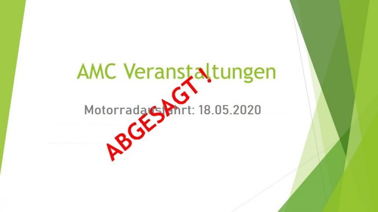 Read more about the article Motorrad Ausfahrt abgesagt